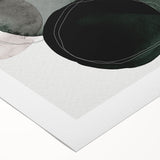 Abstract minimalist design wall art collection on rolled canvas showcasing soft pastel colors and geometric shapes, perfect for modern home decor.
