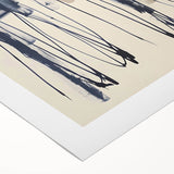 Abstract minimalist wall art design featuring soft pastel colors and geometric shapes, elegantly rolled and ready for framing, ideal for modern decor enthusiasts.