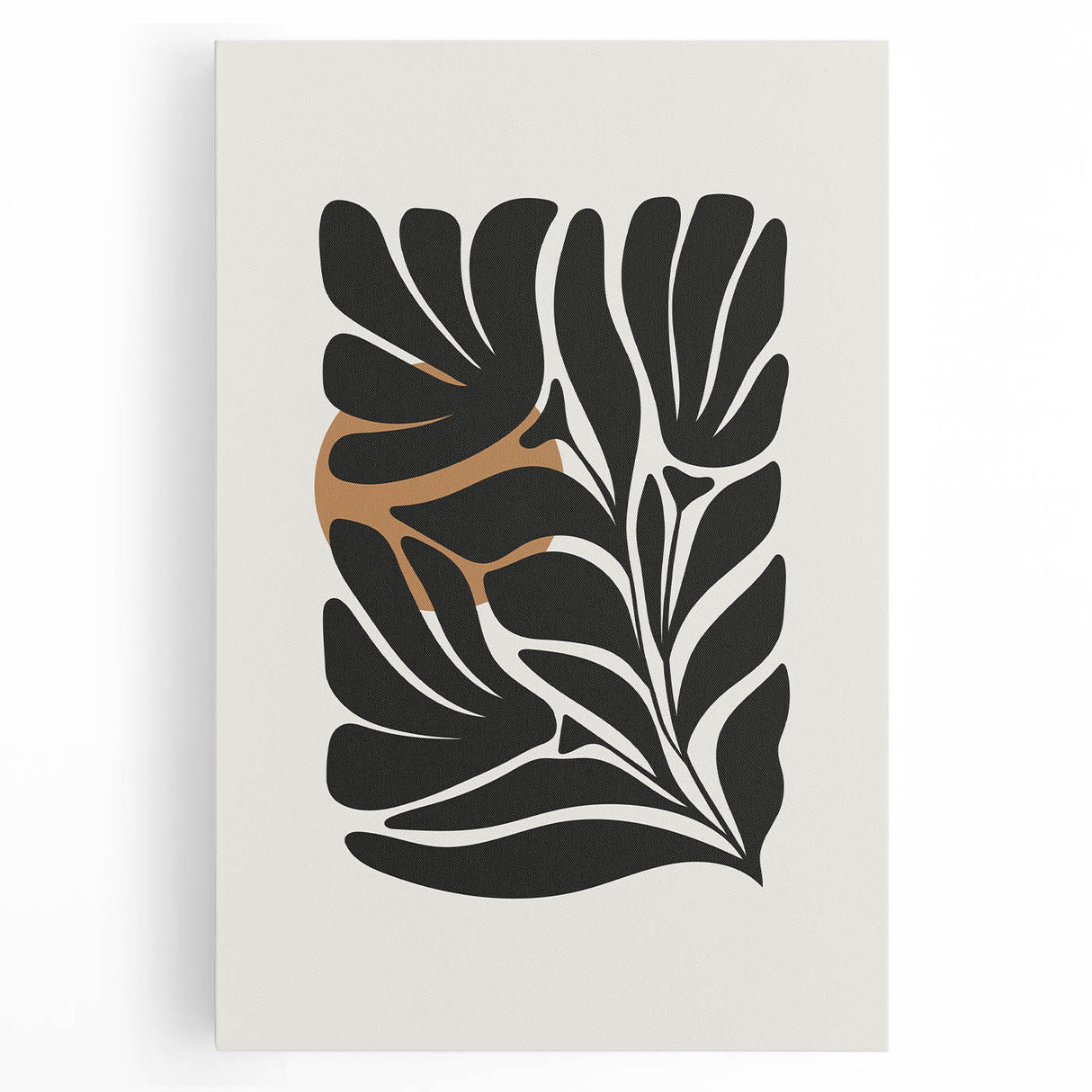 Abstract minimalist wall art collection on stretched canvas, showcasing a contemporary design with muted colors. Ideal for modern home decor and artistic settings.