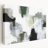 Abstract minimalist design wall art canvas featuring soothing earth tones and geometric patterns, showcasing a modern aesthetic for home decor. Ideal for enhancing contemporary interiors.