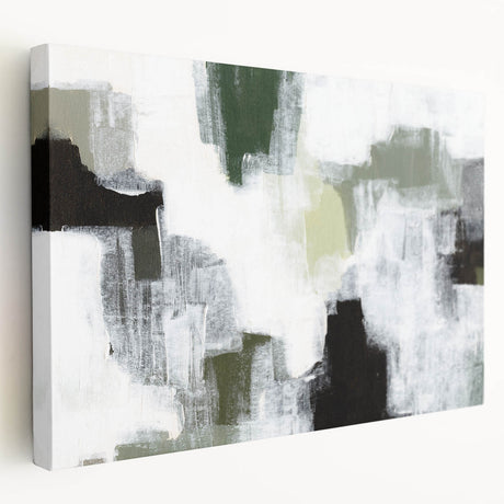 Abstract minimalist design wall art canvas featuring soothing earth tones and geometric patterns, showcasing a modern aesthetic for home decor. Ideal for enhancing contemporary interiors.