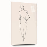 Abstract minimalist wall art collection displayed in a sleek acrylic frame, showcasing vibrant colors and geometric shapes for modern decor.