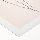 Abstract minimalist wall art design showcasing soft pastel colors and geometric shapes on rolled canvas, ideal for modern home decor.