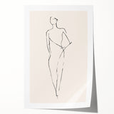 Abstract minimalist wall art print showcasing a blend of soft pastel colors and geometric shapes, rolled for easy framing and display.