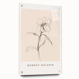 Abstract minimalist wall art collection displayed in an acrylic frame with visible mounting pins, showcasing vibrant colors and sleek design.