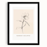 Framed abstract minimalist wall art collection featuring a sleek black frame and white mat, showcasing a contemporary design suitable for modern decor.