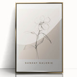 Framed minimalist wall art collection featuring an abstract design in gold and soft tones, showcasing elegant simplicity and modern decor style.