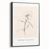 Framed abstract minimalist wall art featuring a sleek black design, displayed in a modern setting, perfect for contemporary home decor.