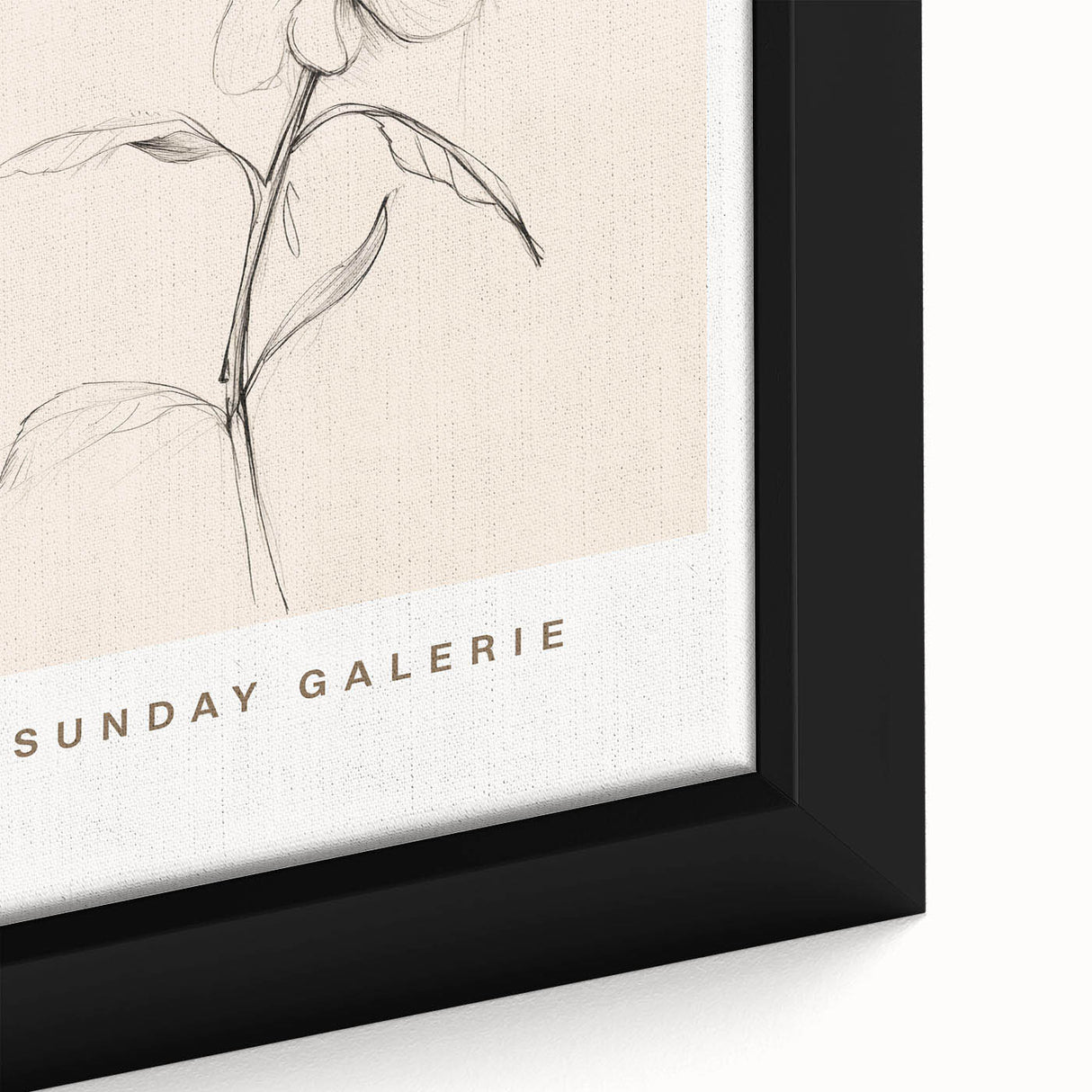 Close-up of an abstract minimalist wall art design featuring soft pastel colors and geometric shapes, framed elegantly for modern decor.