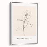 Framed abstract minimalist wall art collection showcasing three elegant pieces with soft colors and clean lines, set against a white backdrop.