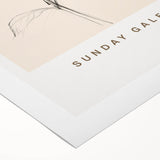 Abstract minimalist wall art design showcased on rolled canvas, featuring soft pastel colors and geometric shapes, ideal for modern decor.