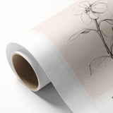 Abstract minimalist design wall art on rolled canvas, showcasing soft pastel colors and geometric shapes, ideal for modern home decor.