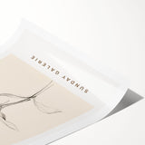 Abstract minimalist wall art print showcasing geometric shapes in soft pastel colors, rolled and ready for framing, perfect for modern decor.