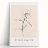 Abstract minimalist wall art collection displayed on a stretched canvas, featuring soft pastel colors and organic shapes, adding modern elegance to any space.