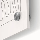 Close-up of an abstract minimalist wall art piece, showcasing vibrant colors and fluid shapes, ideal for modern home decor.