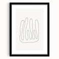 Framed abstract minimalist wall art design showcasing a sleek black mat and a modern aesthetic, ideal for contemporary home decor.