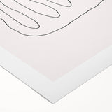 Abstract minimalist design wall art on rolled canvas, showcasing soft pastel colors and geometric shapes, ideal for modern home decor.