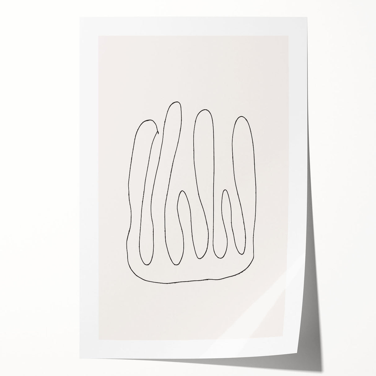 Abstract minimalist wall art collection showcasing soft pastel colors and geometric shapes, rolled for easy framing and display. Ideal for modern interiors.