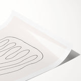 Abstract minimalist wall art print showcasing a vibrant geometric design in blue, yellow, and red colors, perfect for modern decor.