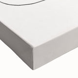 Close-up of an abstract minimalist wall art piece on stretched canvas, showcasing vibrant colors and fluid shapes, perfect for modern decor.