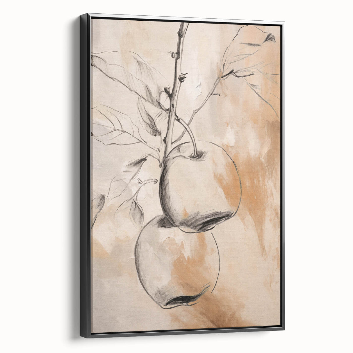 Framed abstract minimalist wall art design showcasing a modern black canvas with a sleek side view, perfect for contemporary decor.