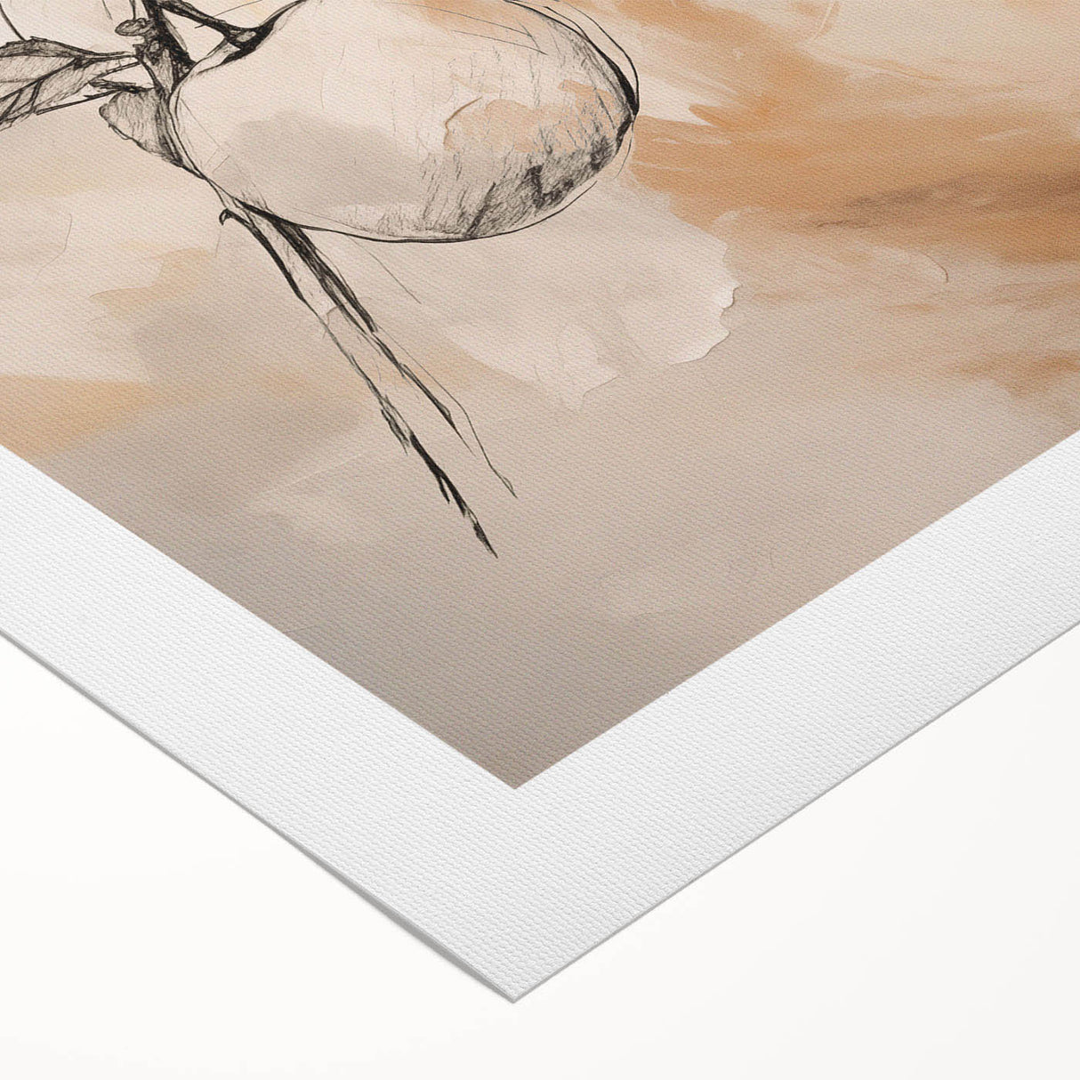 Abstract minimalist design wall art on rolled canvas, showcasing soft pastel colors and fluid shapes, ideal for modern decor. Perfect for enhancing living spaces with a touch of elegance.