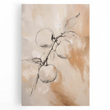 Abstract minimalist wall art design on stretched canvas, showcasing soft pastel colors and geometric shapes, perfect for modern home decor.