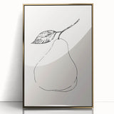 Framed abstract minimalist wall art with gold accents, showcasing a sleek design against a white background, perfect for modern decor.