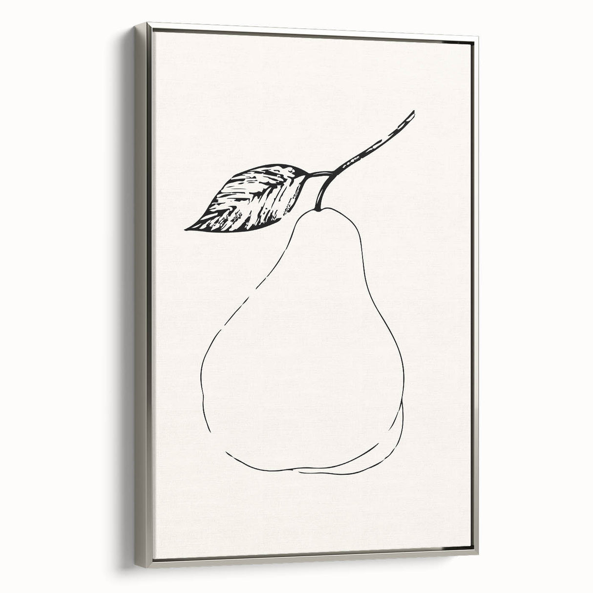 Framed abstract minimalist wall art in silver, showcasing elegant geometric shapes and a modern aesthetic, perfect for contemporary decor.