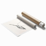 Abstract minimalist wall art print showcasing soft pastel colors and geometric shapes, rolled for easy shipping and framing options.