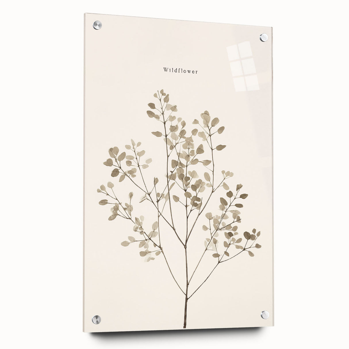 Minimalist abstract wall art collection displayed in an acrylic frame, showcasing vibrant colors and geometric shapes, perfect for modern decor.