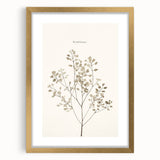 Framed abstract minimalist wall art in a gold frame, showcasing a contemporary design with soft colors, perfect for modern home decor.