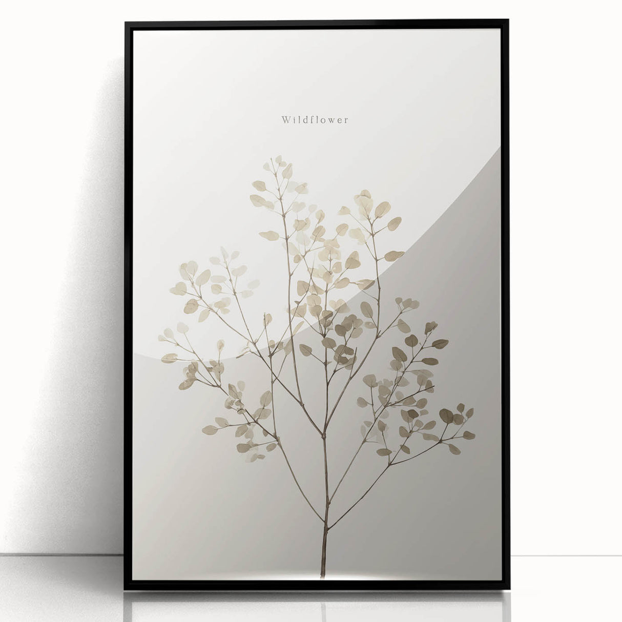 Framed abstract minimalist wall art design showcasing a sleek black acrylic finish, perfect for modern home decor and stylish interiors.