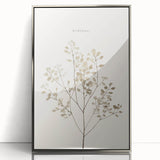 Framed abstract minimalist wall art collection showcasing a sleek silver acrylic finish, enhancing modern decor with its elegant design.