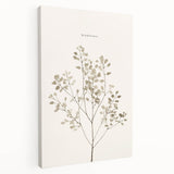 Abstract minimalist wall art collection displayed on a stretched canvas, showcasing soft hues and geometric patterns, perfect for modern decor.