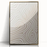 Framed abstract minimalist wall art design showcasing a gold-acrylic finish with sleek lines, perfect for modern home decor.