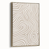 Abstract minimalist wall art collection featuring a framed canvas design with gold accents, showcasing a side view that highlights its elegant simplicity and modern aesthetic. Perfect for contemporary home decor.