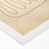 Abstract minimalist wall art design on rolled canvas, showcasing soft pastel colors and geometric shapes, ideal for modern home decor.