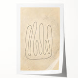 Abstract minimalist wall art print showcasing a blend of soft pastel colors and geometric shapes, perfect for modern home decor.