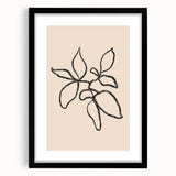 Abstract minimalist wall art design featuring a black frame and mat, showcasing a stylish geometric pattern ideal for modern decor.