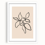 Abstract minimalist wall art collection in a white frame with a mat, showcasing soft pastel colors and geometric shapes, perfect for modern decor.