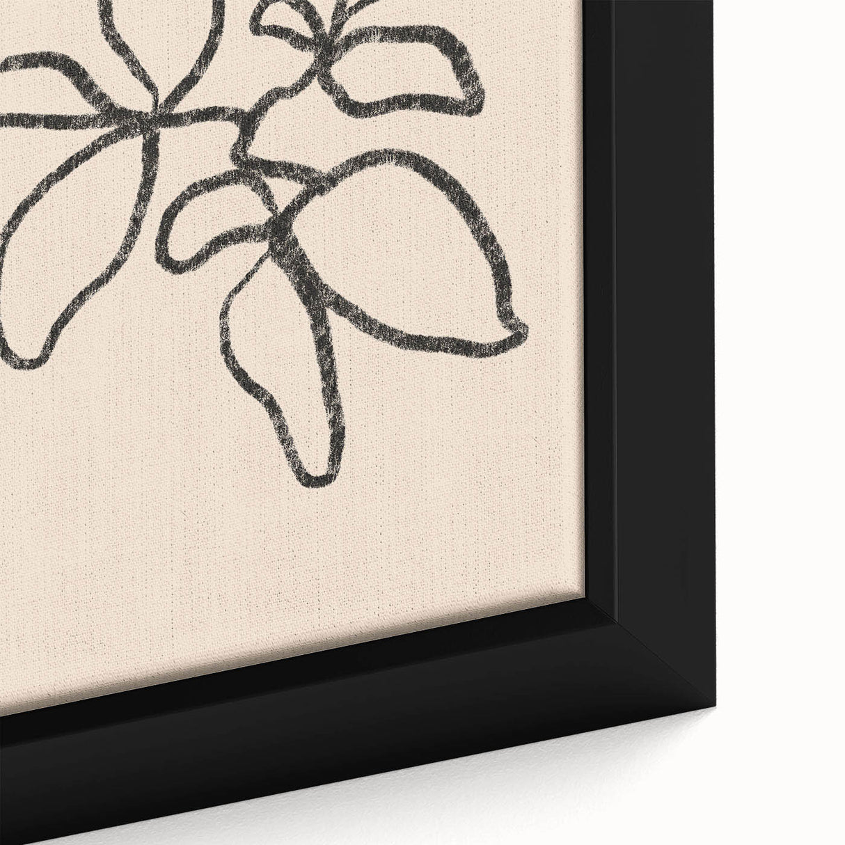Close-up of a framed abstract minimalist wall art piece showcasing geometric shapes in soft pastel colors, perfect for modern decor.
