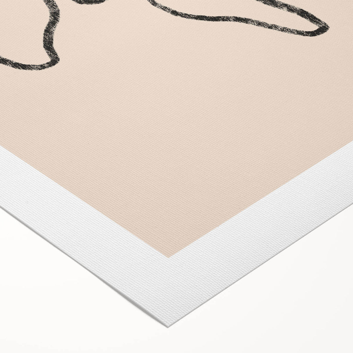 Abstract minimalist design wall art print on rolled canvas, showcasing soft pastel colors and geometric shapes, suitable for modern decor.