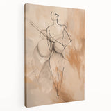 Abstract minimalist wall art canvas featuring a serene landscape design in soft pastel colors, ideal for modern home decor and interior styling.