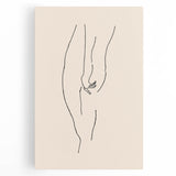 Abstract minimalist wall art design featuring soft earth tones and geometric shapes on stretched canvas, perfect for modern decor enhancement.