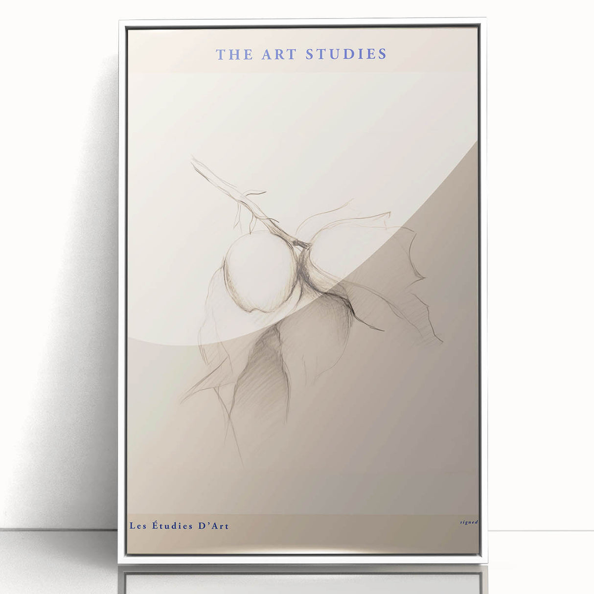 Framed abstract minimalist wall art collection showcasing three unique designs in soft colors, set against a white background for a modern touch.