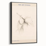 Framed abstract minimalist wall art collection showcasing three modern designs in black and white, presented in a sleek frame for elegant decor.