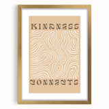 Elegant abstract minimalist wall art collection framed with a gold mat, showcasing a modern design ideal for contemporary home decor.