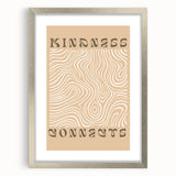 Framed abstract minimalist wall art collection featuring a silver mat, showcasing geometric shapes and soft colors for modern decor.