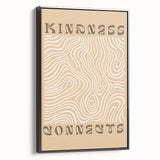 Framed abstract minimalist wall art collection showcasing a black design on canvas, viewed from the side, perfect for modern decor.